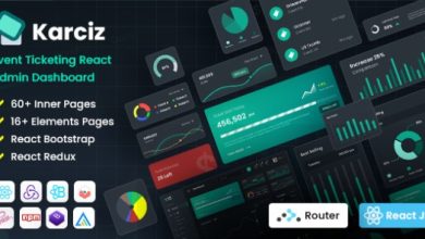Karciz React Redux Ticketing Admin Dashboard Template