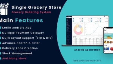 Single Grocery Food Pharmacy Store Android User and Delivery Boy Apps
