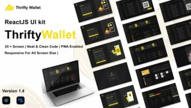 Thriftywallet ReactJS UI kit for Crypto Wallet