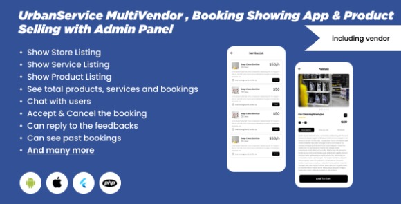 UrbanService Multipurpose User and Vendor Booking App