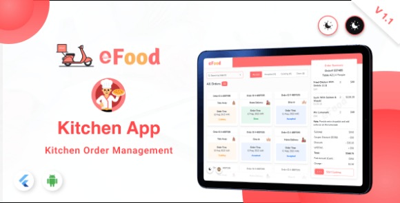 Download #eFood v1.1 – Kitchen/Chef App Source Code