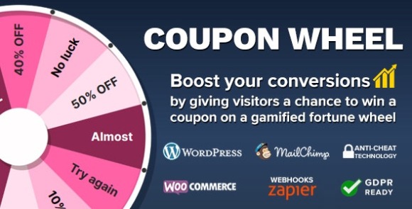 Coupon Wheel for WooCommerce and WordPress Plugin