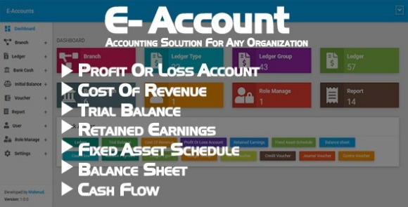Download #E-Account v1.0.0 – Accounting Software for any Organization PHP Script
