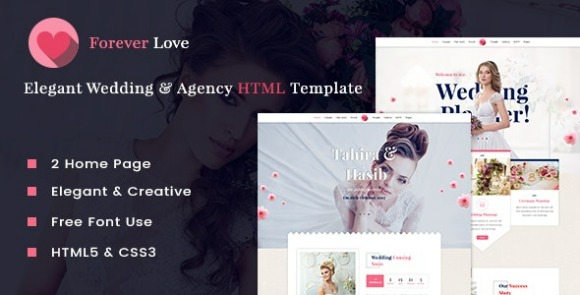 Download #Forever Love v1.0 – Wedding & Agency HTML Template Free
