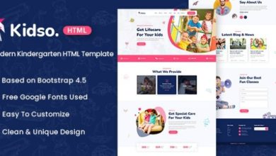 Kidso Modern Kindergarten HTML Template