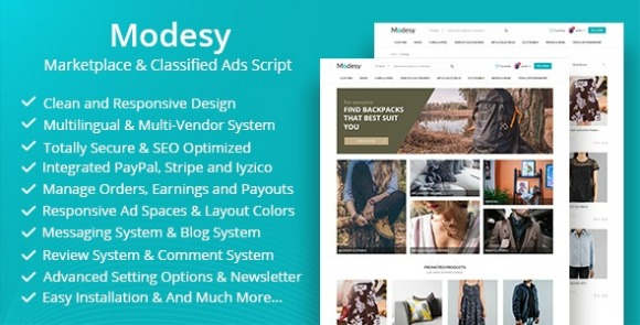 Download #Modesy v2.4.3 Nulled – Marketplace & Classified Ads PHP Script