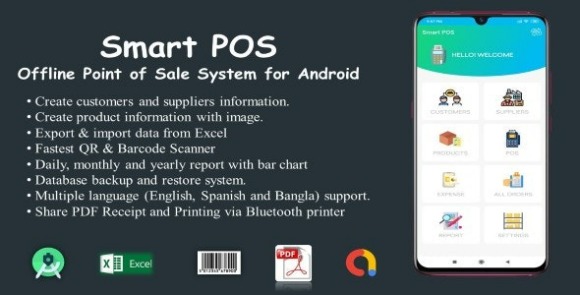 Download #Smart POS v7.6 – Offline Point of Sale System for Android App Source