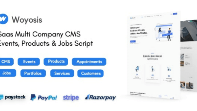 Woyosis SaaS Multi Company CMS Events Products and Jobs Script