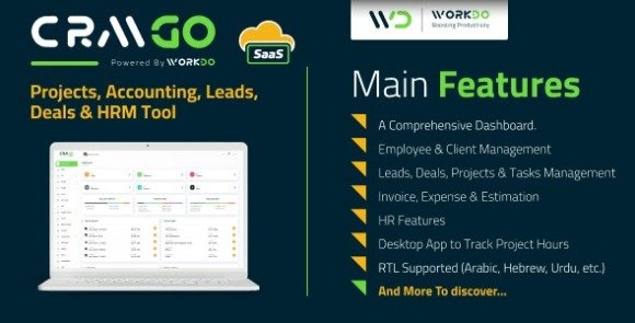 Download #CRMGo SaaS v6.9 Nulled – Projects, Accounting, Leads, Deals & HRM Tool PHP Script