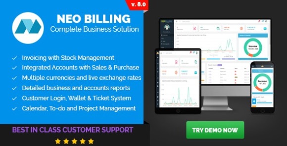 Download #Neo Billing v8.0 Nulled – Accounting, Invoicing And CRM Software