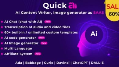 QuickAI OpenAI AI Writing Assistant and Content Creator as SaaS