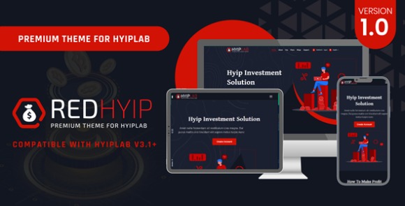Download #RedHyip v1.2 – Premium Theme For HYIPLAB Free