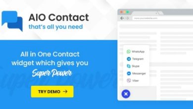 AIO Contact All in One Contact Widget Support Button