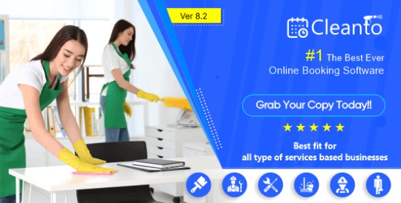 Cleanto Online Bookings Management System Services Cleaning Companies Script