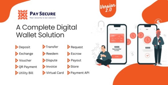 Download #Pay Secure v2.0 Nulled – A Complete Digital Wallet Solution PHP Script