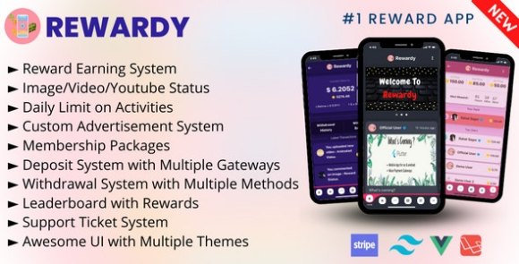 Rewardy Status App with Reward Points PWA