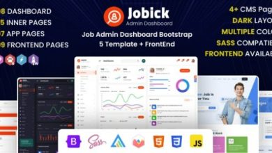 Jobick Job Admin Dashboard Bootstrap Template FrontEnd