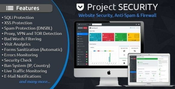Download #Project Security v5.0.6 – Website Security, Anti-Spam & Firewall Script