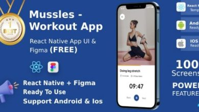 Workout Apps UI Kit React Native Figma App Source