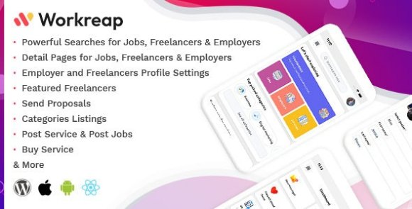 Workreap React Native Android and iOS Mobile App Source
