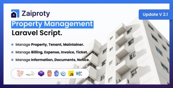 Download #Zaiproty v3.7 Nulled – Property Management Laravel Script