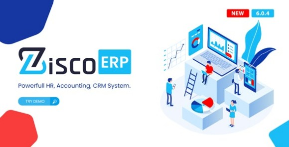 ZiscoERP Powerful HR Accounting CRM System Nulled Script