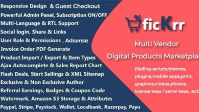 ficKrr Multi Vendor Digital Products Marketplace with Subscription Script