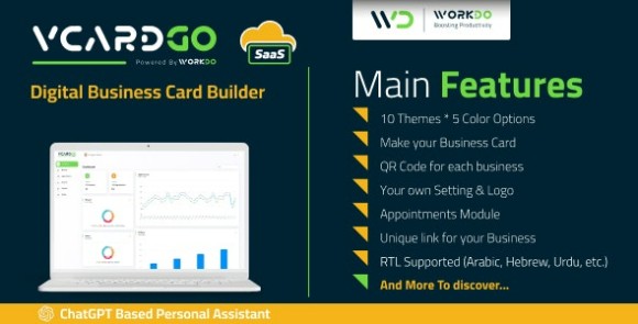 Download #vCardGo SaaS v5.0 Nulled – Digital Business Card Builder PHP Script