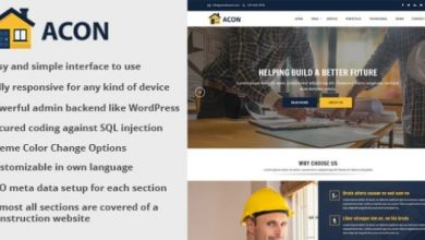 Acon Architecture and Construction Website CMS Script