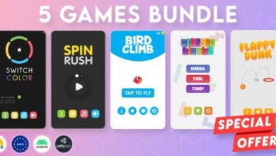BUNDLE 5 GAMES Admob GDPR Unity Android Source