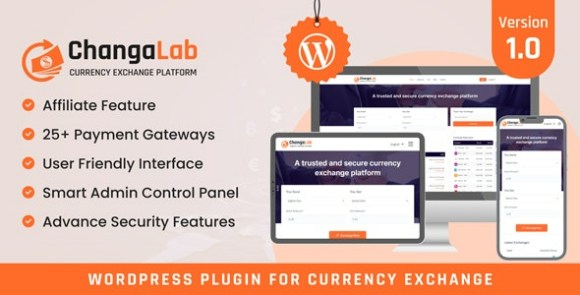 Download #ChangaLab v1.0 Nulled – Currency Exchange WordPress Plugin Free
