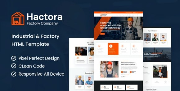 Hactora Industry and Factory HTML Template