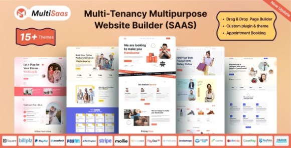 Download #MultiSaaS v1.2.4 – Multi-Tenancy Multipurpose Website Builder (SaaS) PHP Script