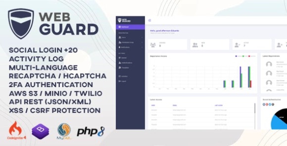 WebGuard Advanced PHP Login and User Management Nulled Script