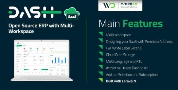Download #WorkDo Dash SaaS v4.0 Nulled – Open Source ERP with Multi-Workspace Script