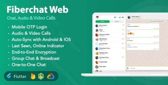 Fiberchat Web Chat and Calling Flutter Web App Source