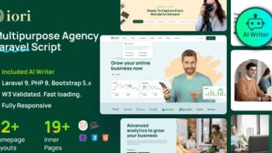 Iori Business Website for Company Agency Startup with AI Writer Tool