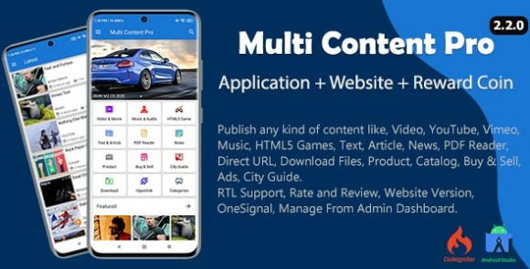 Download #Multi Content Pro v2.3.0 (Application and Website) Source Code