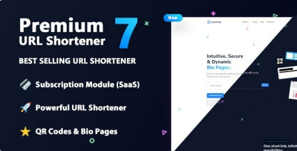 Download #Premium URL Shortener v7.2 Nulled – Link Shortener, Bio Pages & QR Codes