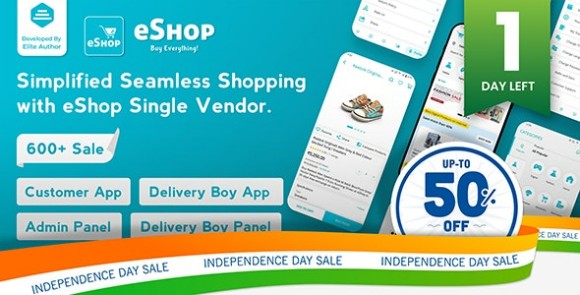 Download #eShop v4.0.5 Nulled – eCommerce Single Vendor App | Shopping eCommerce App with Flutter Source Code