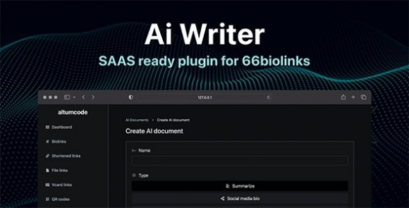 Download #AI v7.0.0 – Writing Assistant, Image Generator, Speech to Text – 66biolinks Plugin