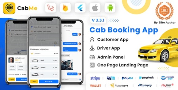CabME v4.0 – Flutter Complete Taxi Booking Solution App Source
