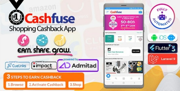 Download #Cashfuse v2.0 – Affiliate Marketing, Price Comparison, Coupons and Cashback App Source