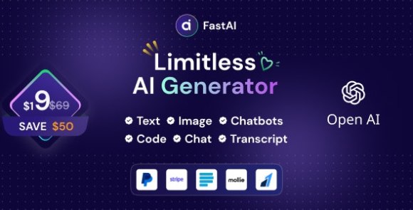 FastAi v1.5.1 – SaaS AI Content Voice Text Image Chat & Code Generator PHP Script