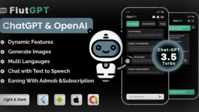 FlutGpt ChatGPT Flutter Full Application Art Generator Admob Subscription Plan