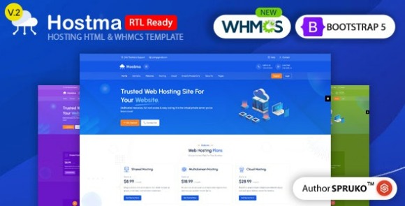 Hostma v2.0 – Hosting HTML & WHMCS Template