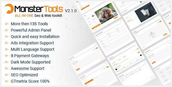 MonsterTools v2.1.0 Nulled – The All-in-One SEO & Web Toolkit, like a Swiss Army Knife PHP Script