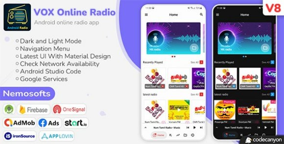 VOX v8.0 Nulled – Android Online Radio App Source