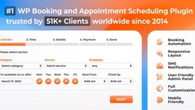 Bookly PRO Appointment Booking and Scheduling Software System Nulled Plugin