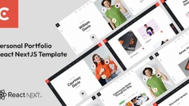Courtney React Personal Portfolio NextJS Template